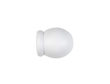 TERMINALES ESFERA BARRA CORTINA BLANCO IDEAS WOOD 2UD