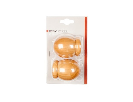 TERMINAL ESFERA HAYA PARA BARRA CORTINA 28MM 2UDS