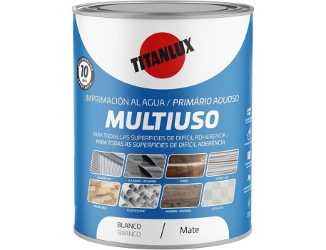 IMPRIMACIÓN MULTIUSO AL AGUA BLANCA 750ML TITANLUX