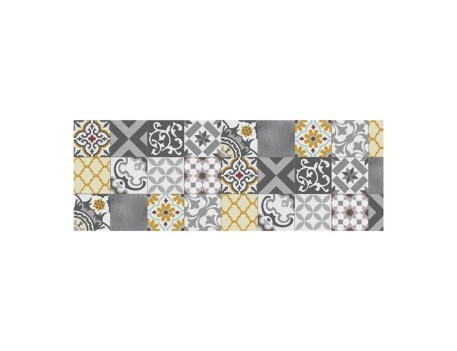 ALFOMBRA CROMA PATCH GRIS-ÁMBAR 50X140CM