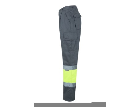 PANTALÓN ALTA VISIBILIDAD GRIS/AMARILLO FLUOR