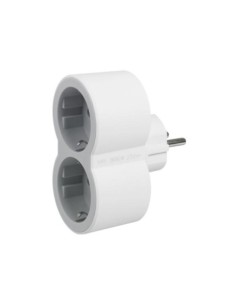 ADAPTADOR DOBLE 2X2P+T 16A FRONTAL BLANCO