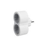 ADAPTADOR DOBLE 2X2P+T 16A FRONTAL BLANCO
