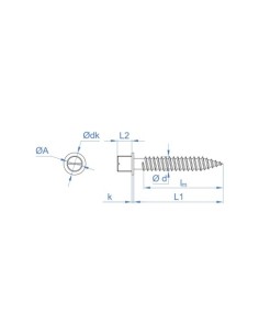 ABRAZADERA BICROMATADA M8X60MM CON TIRAFONDO 100UD 2