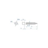 ABRAZADERA BICROMATADA M8X60MM CON TIRAFONDO 100UD