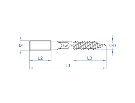 ESPÁRRAGO DOBLE ROSCA M8X120MM ZINCADO (100UD)