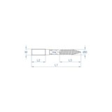 ESPÁRRAGO DOBLE ROSCA M8X120MM ZINCADO (100UD)