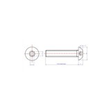 TORNILLO ALLEN CABEZA REDONDA ZINCADO M8X50MM