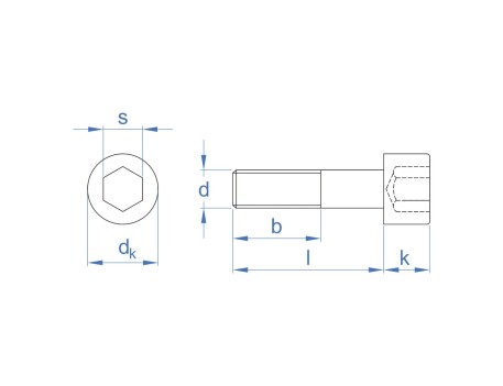 TORNILLO ALLEN ZINCADO 8.8 M8X16 PARA ESCALADA