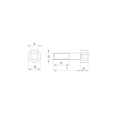 TORNILLO ALLEN ZINCADO 8.8 M8X25 PARA ESCALADA