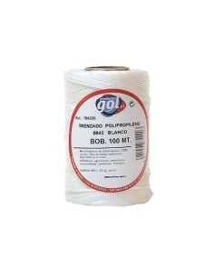 CORDEL TRENZADO ALBAÑIL BLANCO BOBINA 100M