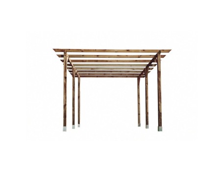 PÉRGOLA RECTANGULAR BEMUS 4X3.6M MADERA PEFC