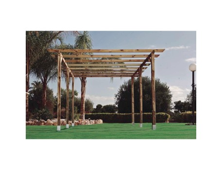 PÉRGOLA RECTANGULAR BEMUS 4X3.6M MADERA PEFC