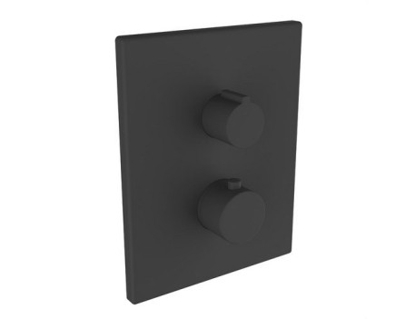 GRIFO DUCHA TERMOSTÁTICO EMPOTRADO 2 VÍAS NEGRO