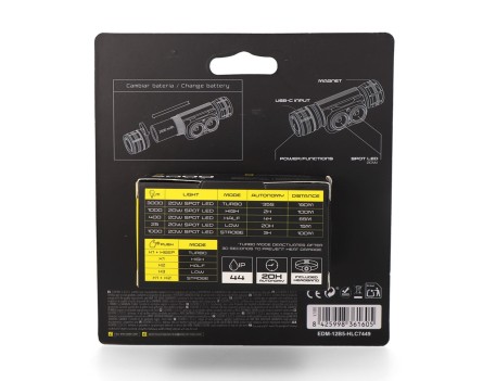 LINTERNA FRONTAL LED 3000LM RECARGABLE EDM