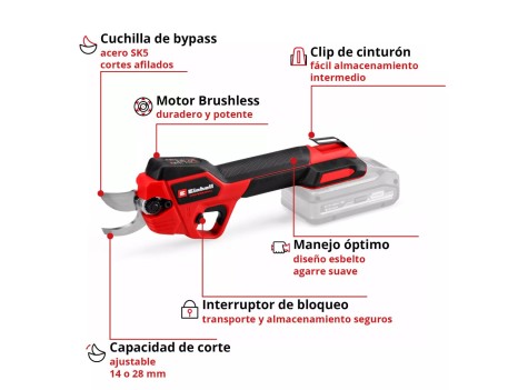 TIJERA PODADERA BATERÍA 18V GP-LS 18/28 LI BL SOLO