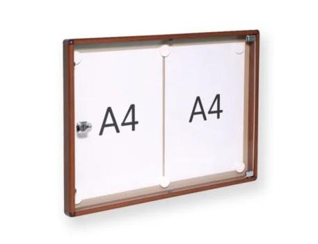 TABLÓN ANUNCIOS DISEÑO H ALUMINIO MADERA 46X35CM