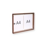 TABLÓN ANUNCIOS DISEÑO H ALUMINIO MADERA 46X35CM