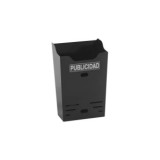 CESTA PUBLICIDAD VERTICAL NEGRA ACERO 320X240X100MM