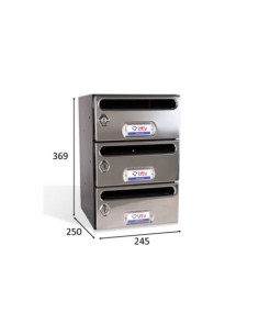 BUZÓN MERCURIO-6 GRUPO 3 INOX BRILLO BTV 2