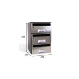 BUZÓN MERCURIO-6 GRUPO 3 INOX BRILLO BTV