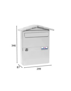 BUZÓN CHALET-10 BLANCO ACERO GALVANIZADO BTV 2