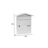 BUZÓN CHALET-10 BLANCO ACERO GALVANIZADO BTV