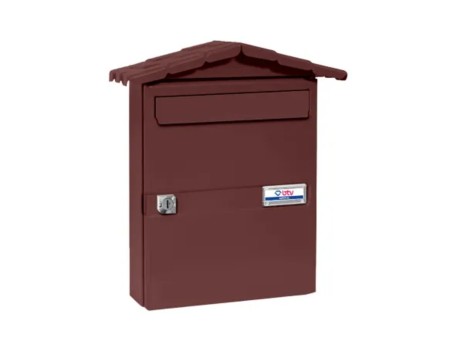 BUZÓN CHALET ACERO PINTADO MARRÓN TIERRA 2KG