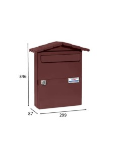 BUZÓN CHALET ACERO PINTADO MARRÓN TIERRA 2KG 2