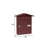 BUZÓN CHALET ACERO PINTADO MARRÓN TIERRA 2KG