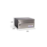 BUZÓN BARAJAS INOX BRILLO 245X250X124 CERRADURA G1