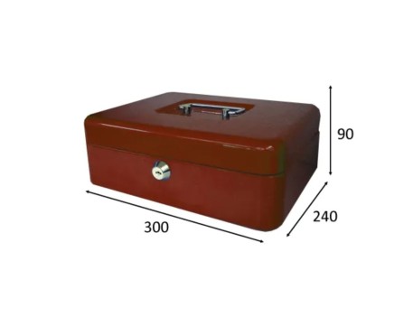 CAJA CAUDALES-14 ROJA BTV 300X240X90MM ACERO