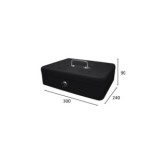 CAJA CAUDALES-14 NEGRA BTV 300X240X90MM ACERO