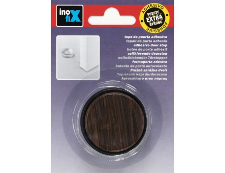 TOPE DE PUERTA ADHESIVO METAL/PLÁSTICO WENGUÉ