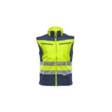 CAZADORA SOFTSHELL AV BICOLOR AMARILLO-MARINO