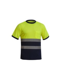 CAZADORA SOFTSHELL AV CON BANDAS NARANJA-MARINO