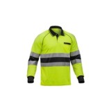 POLO FORTE MANGA LARGA AMARILLO-NEGRO AV