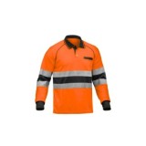 POLO FORTE MANGA LARGA NARANJA-NEGRO EMERGENCIAS