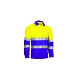POLO MANGA LARGA AV BICOLOR AMARILLO/AZULINA
