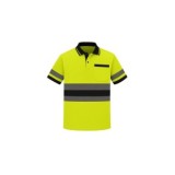 POLO FORTE MANGA CORTA AMARILLO-NEGRO AV