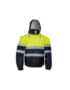 CAZADORA BOMBER AV BICOLOR AMARILLO/MARINO