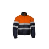 CAZADORA BOMBER AV BICOLOR NARANJA/MARINO