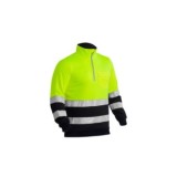 SUDADERA AMARILLA ALTA VISIBILIDAD  ECO-SOSTENIBLE