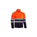 JERSEY CON CREMALLERA AV BICOLOR NARANJA- MARINO