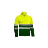 JERSEY CON CREMALLERA AV BICOLOR AMARILLO - VERDE CAZA